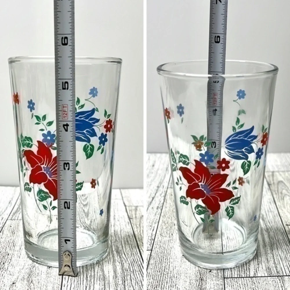 Firna Indonesian Vintage Floral Tumblers (Set of 4)